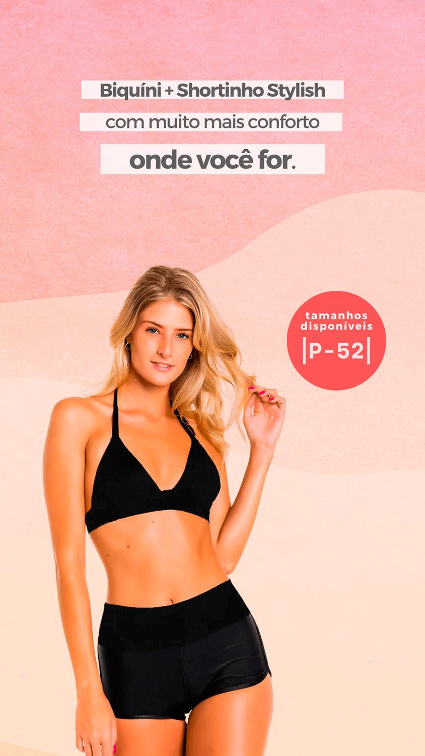 Calcinha Shortinho Cintura Alta Stylish