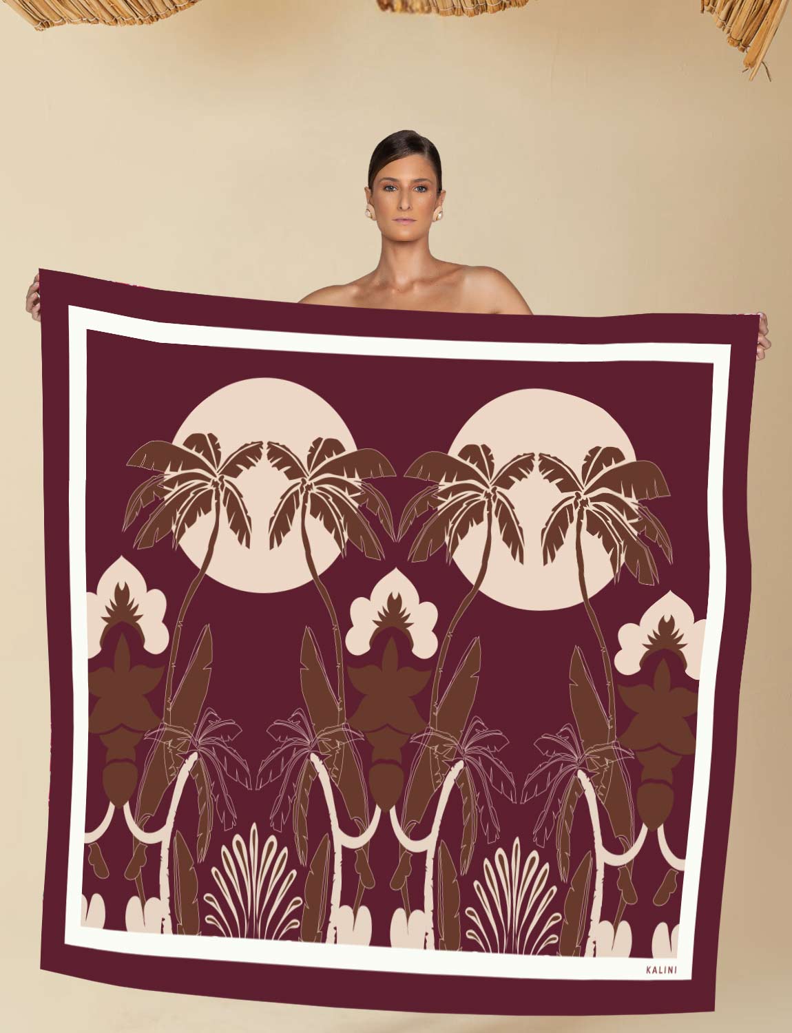 Saída de Praia Panneaux Bordô Exclusiva - ÙNICO – Kalini Beachwear