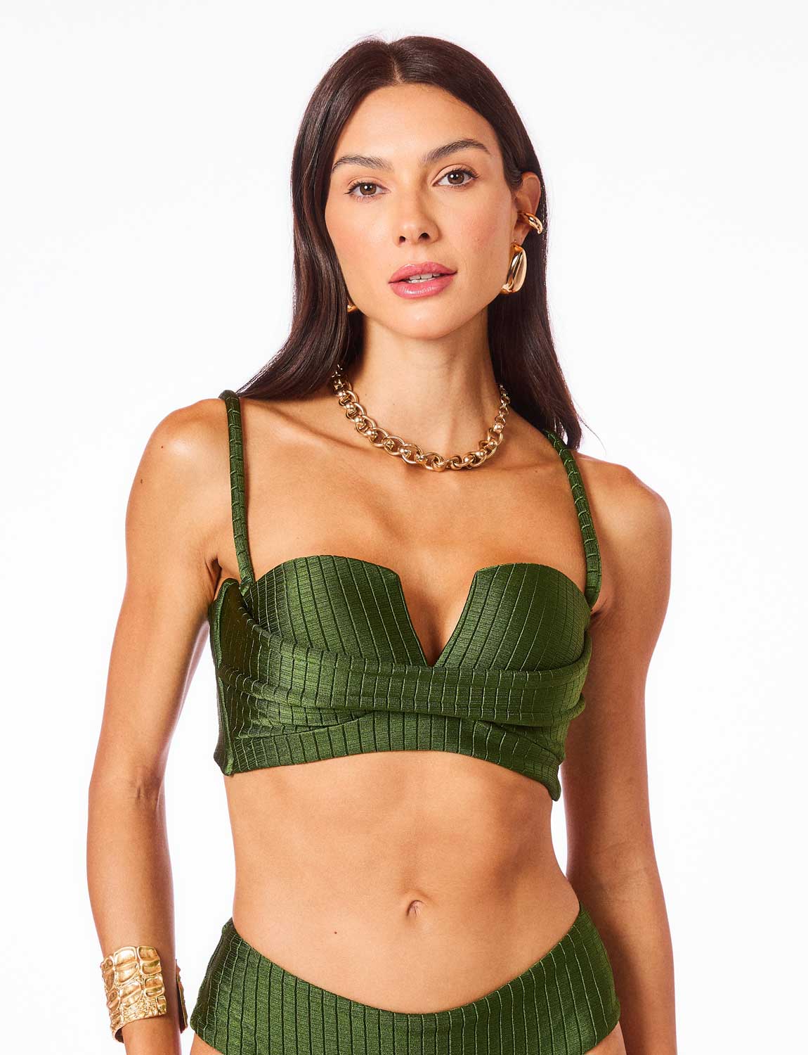 Top Estruturado Textura Croco Savage