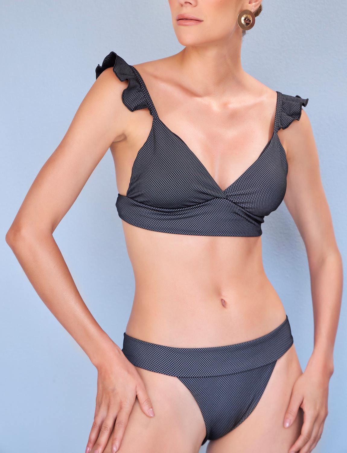 Calcinha Textura Essential Gray