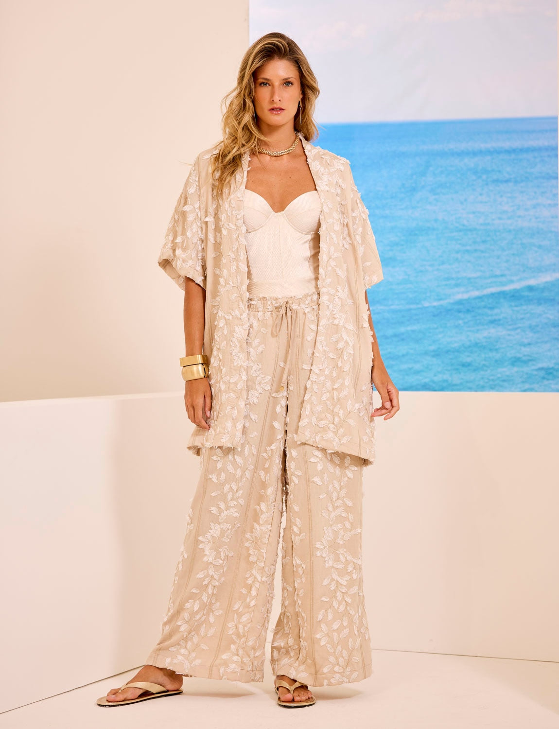 Conjunto Kimono + Calça Bordado Panarèa | 2026 |