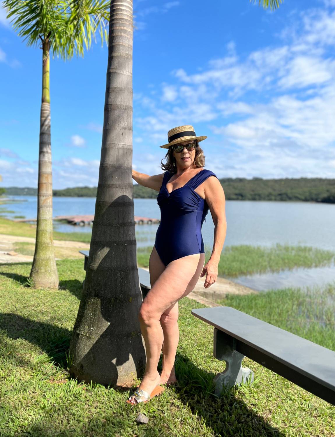 Maiô Ultra Modelador Afina Cintura Power 2.0 Marinho