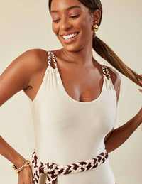 Maiô Macramê com Cinto Removível Off