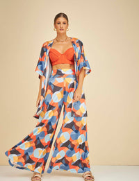 Calça Pantalona Cos Largo Extra Comfort Aurora