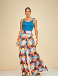 Calça Pantalona Cos Largo Extra Comfort Aurora