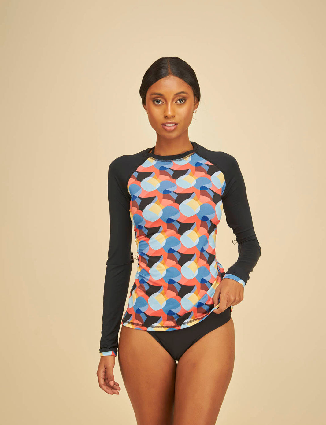 Camisa Manga Longa Preta com Proteção Solar UV50+ Aurora