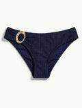 Calcinha Anatômica Argola Textura Azul Navy
