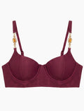 Top Aro Estruturado Textura Burgundy