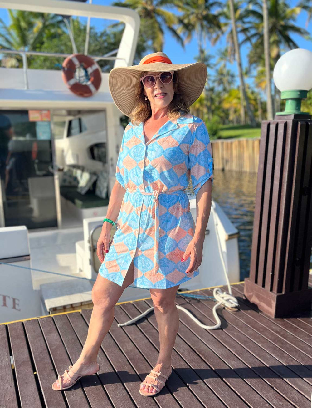 Saída de Praia Chemisier Serenar Proteção Solar UV50+ Plus