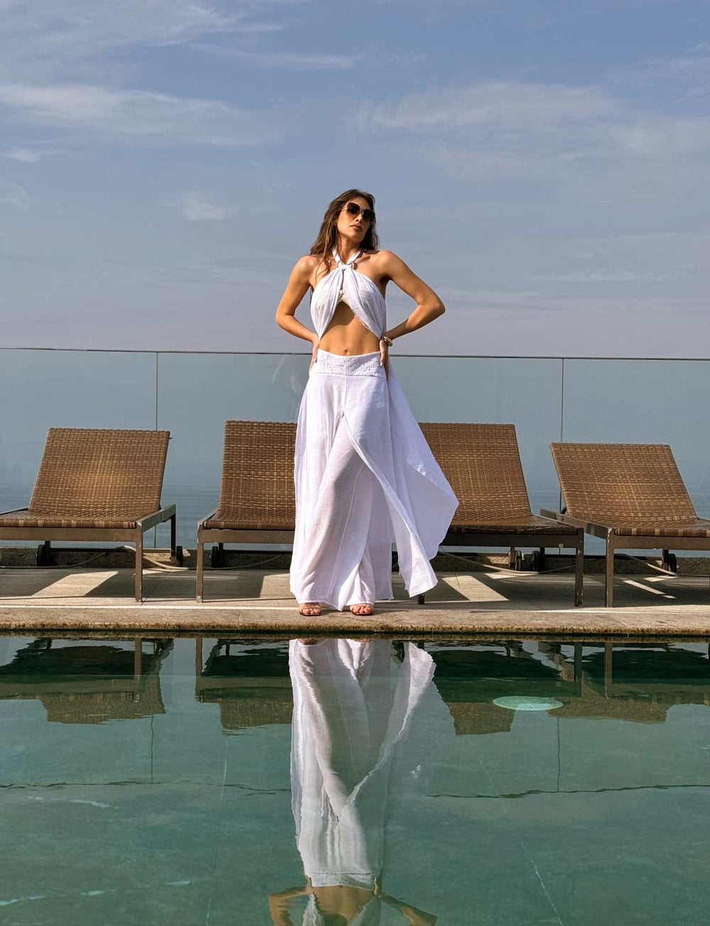 Calça Sobreposta Cós Renda