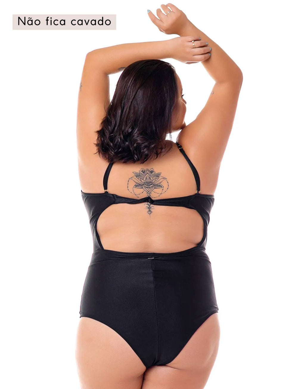 Maiô Ultra Modelador Premium com Aro Estruturado em Tule