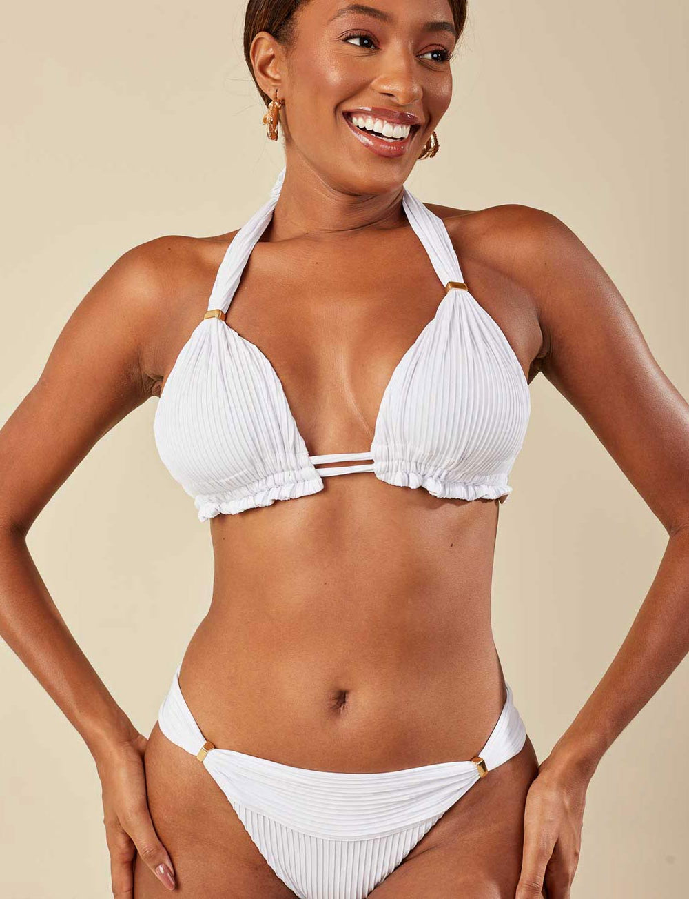 Calcinha Ajustável Texturizado White