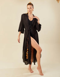 Maiô Chic Preto Detalhes Aplicado