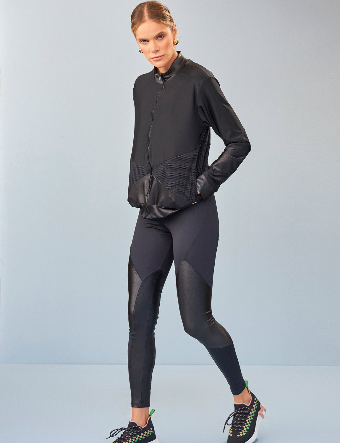 Calça Legging Fitness Anticelulite com Cós Anatômico Tech