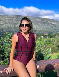 Maiô Premium Ultra Modelador Bordô