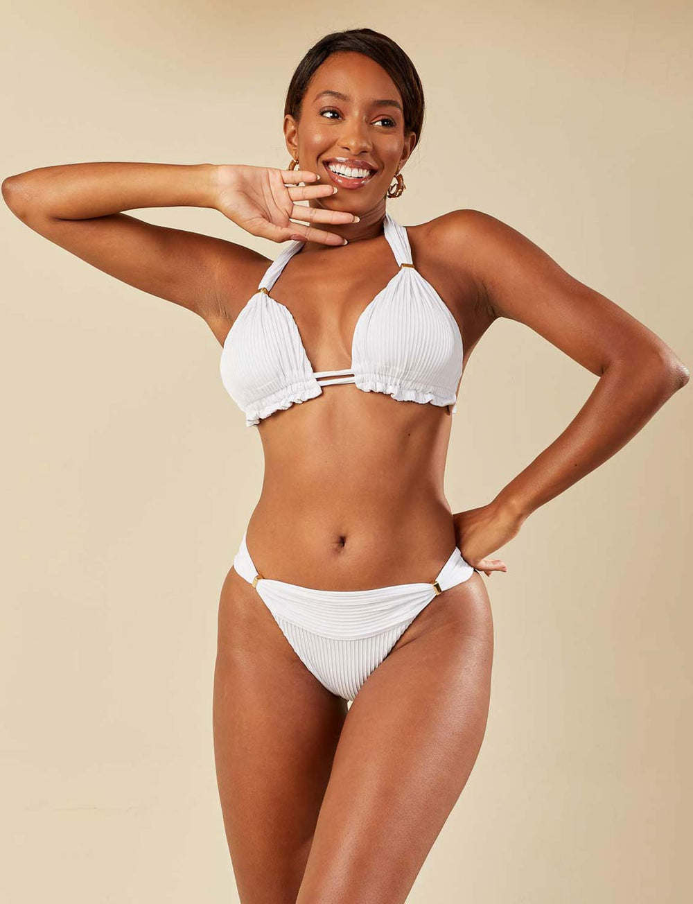 Calcinha Ajustável Texturizado White