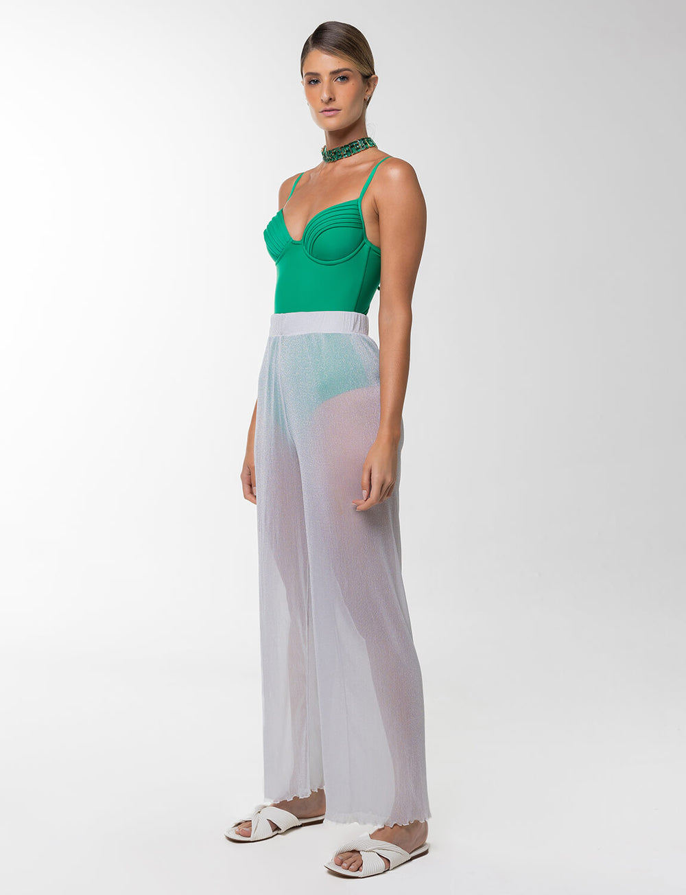 Calça Shine Off White Glow