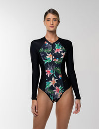 Maiô Manga Longa Modelador Mandarim| Proteção uv50+ |