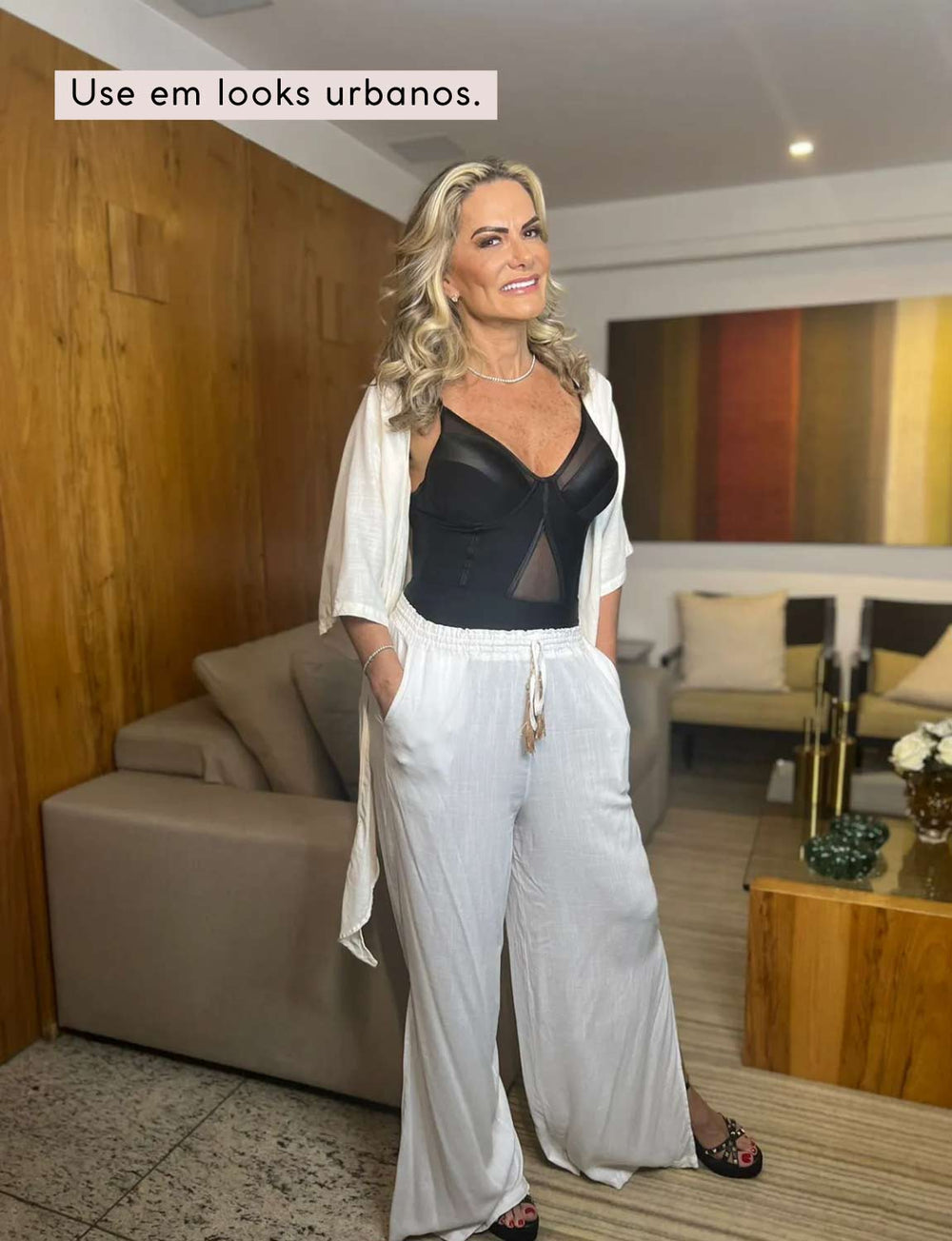 Maiô Ultra Modelador Premium com Aro Estruturado em Tule