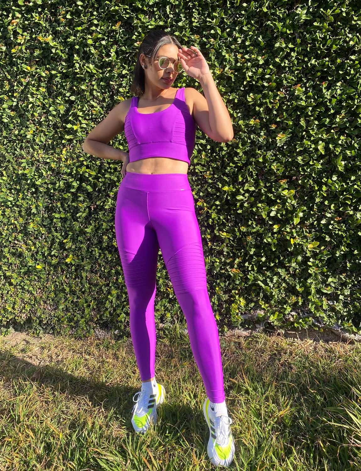 Top Cropped Fitness Alta Sustentação Violet
