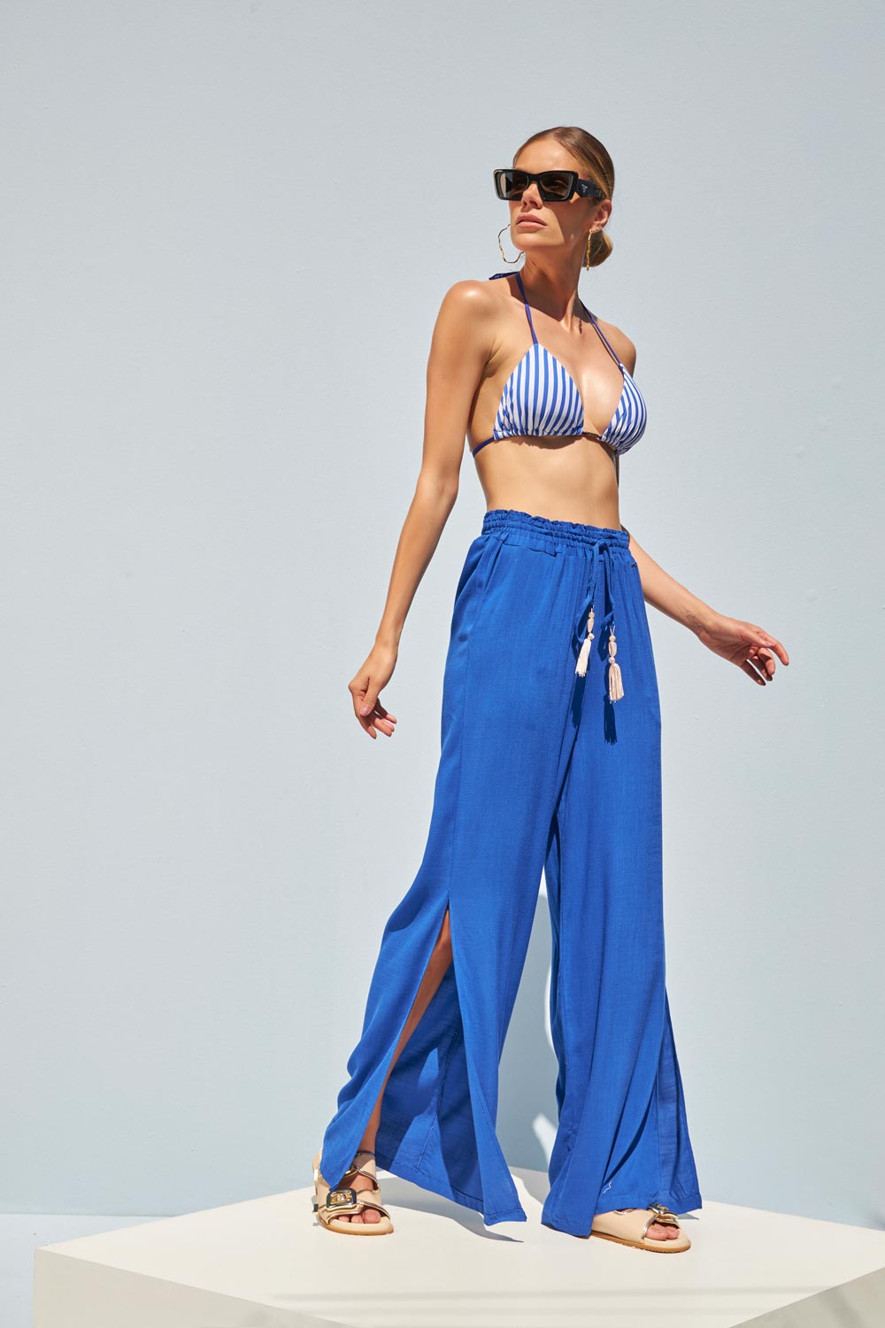 Calcinha Cós Listrado Blue