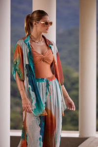 Calça Pantalona Fluída Tule Isla