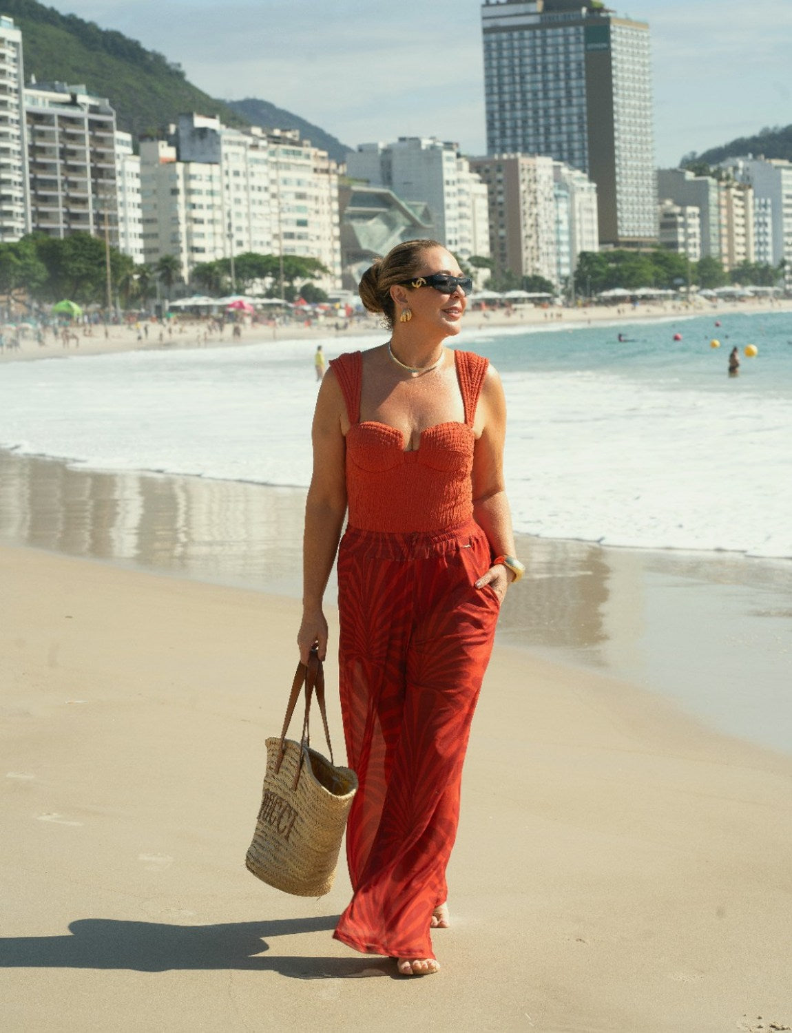 Calça Pantalona em Tule Lumiar