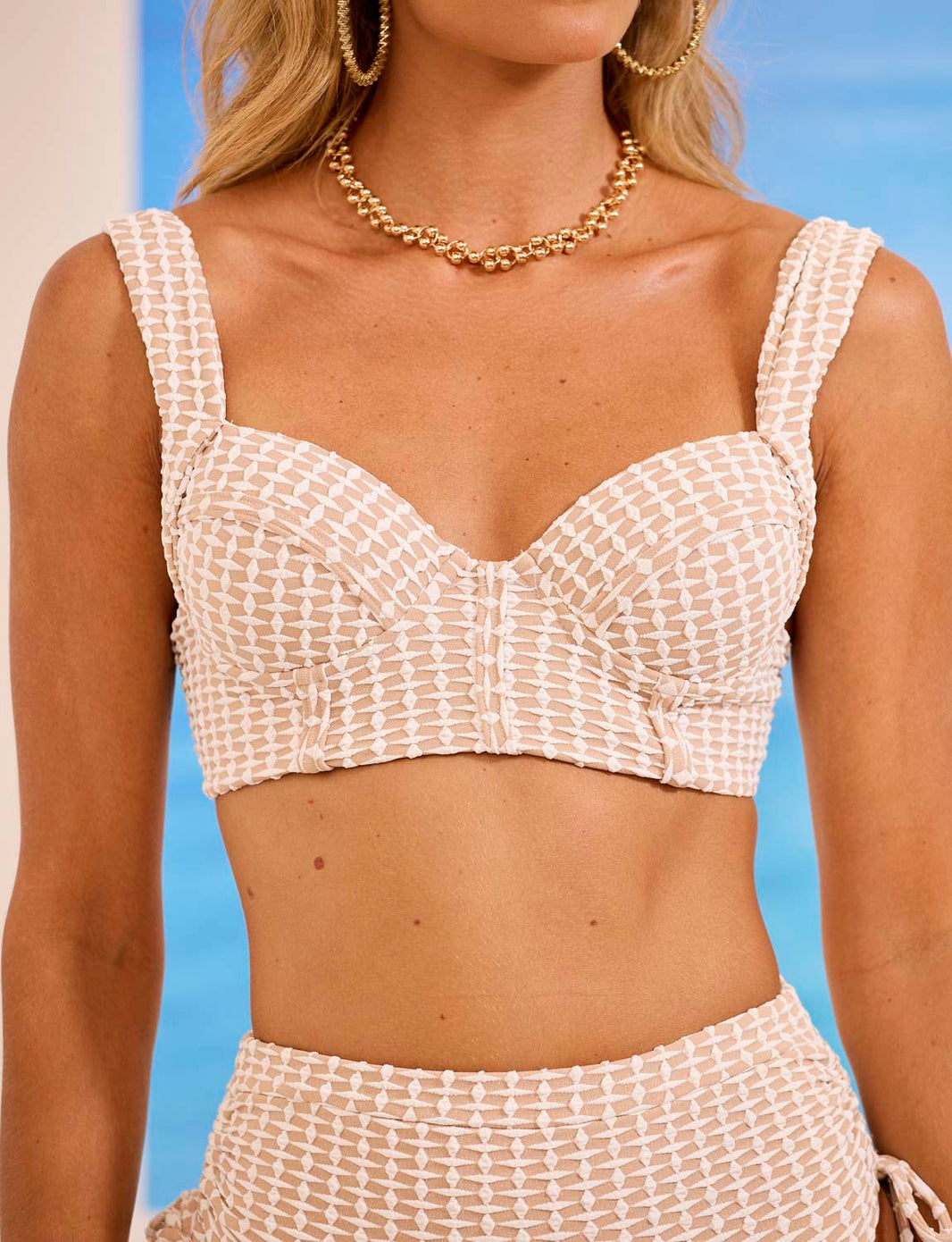 Top Alta Sustentação com Aro Estruturado Textura Marroquina