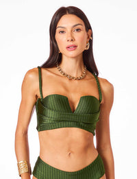 Top Estruturado Textura Croco Savage