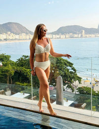 Biquíni Hot Pant Modelador Textura Marroquina