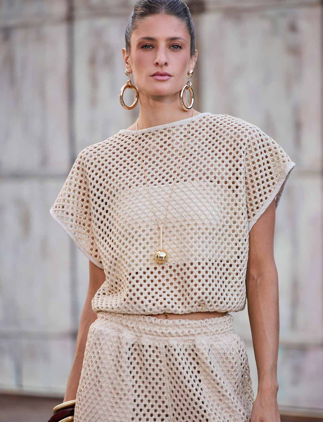 Blusa Ampla Crochê Glow