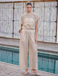 Calça Pantalona Crochê Glow