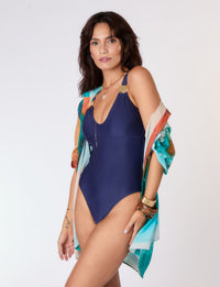 Body Premium Metal Ouro Martelado Marinho