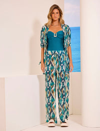 Calça Tule Fluida Botanic Flow