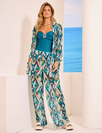 Calça Tule Fluida Botanic Flow