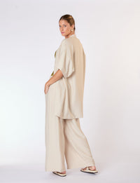 Calça Pantalona Areia