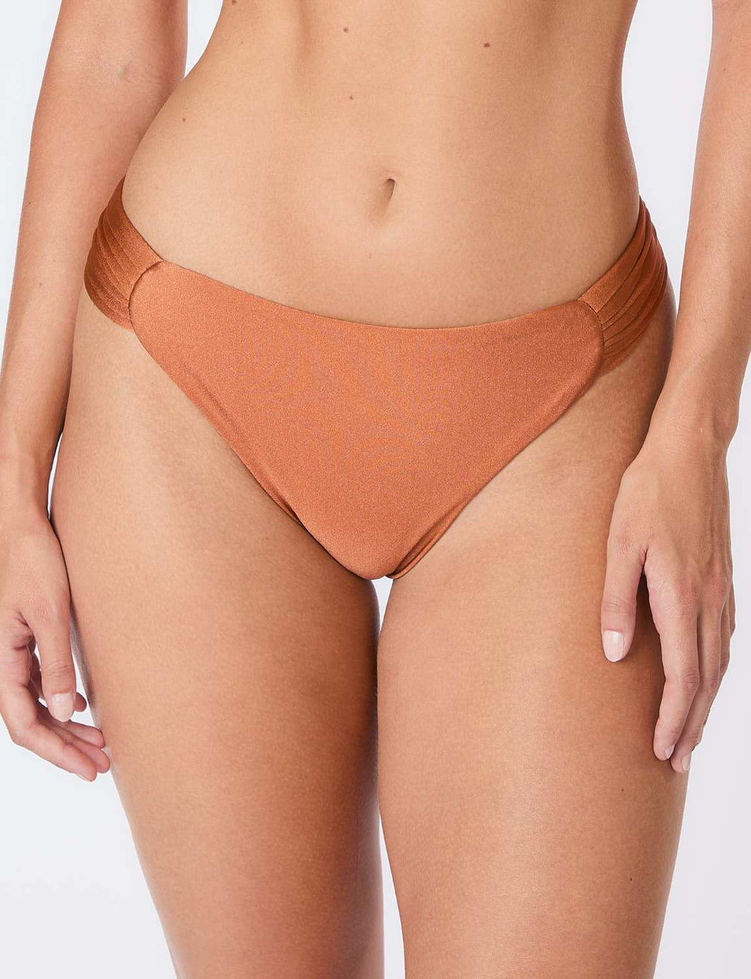 Calcinha Premium Drapeado Conhaque