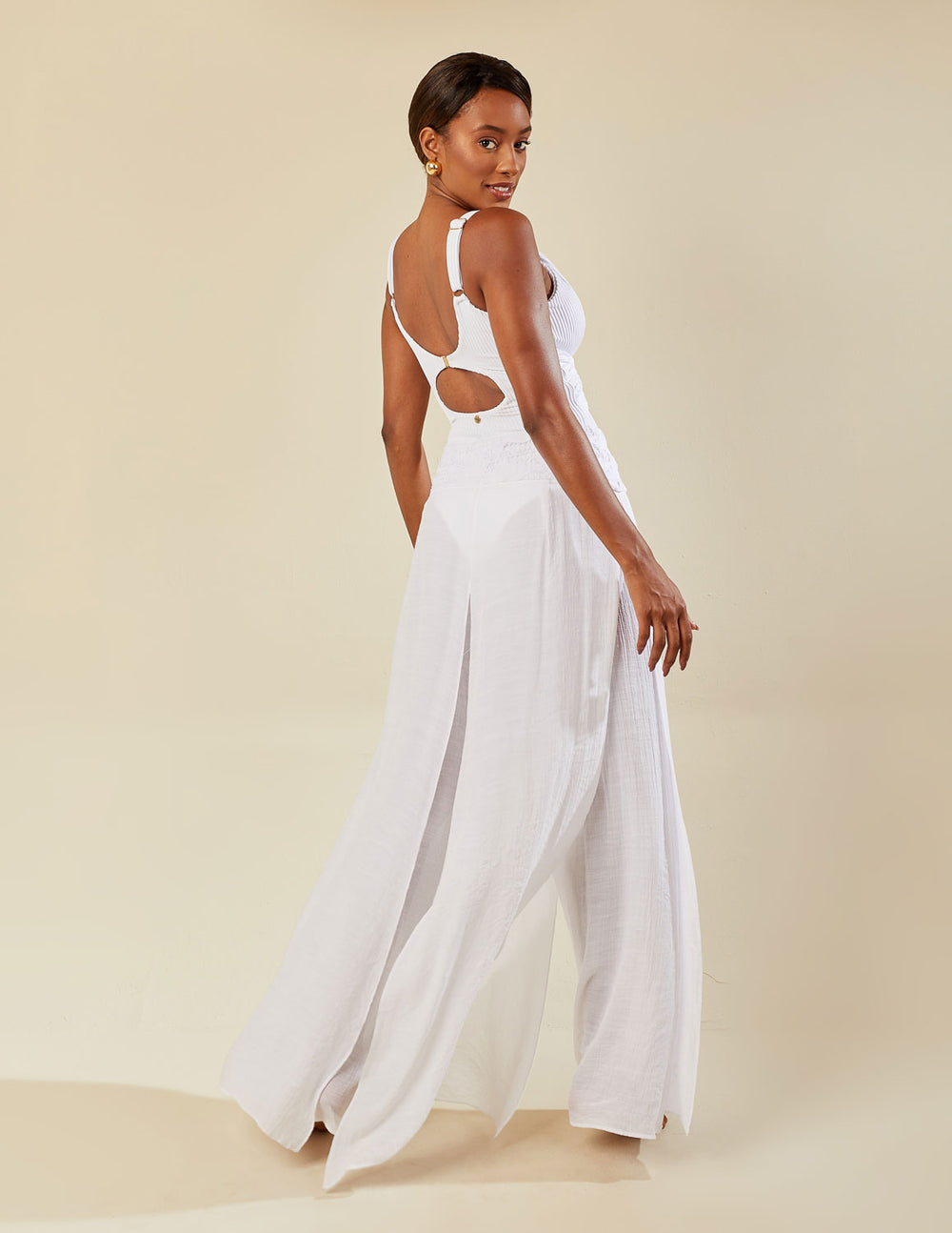 Calça Sobreposta Cós Renda