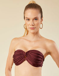 Top Meia Taça Alças Detalhes Aplicados Barolo