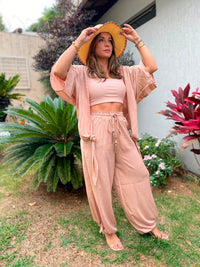 Calça Pantalona Rayon Nude