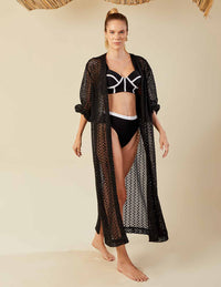 Biquíni Textura Premium Alta Sustentação Midi Preto