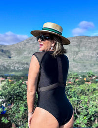 Maiô Assimétrico com Tela Waves