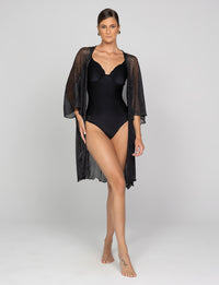 Kimono Alongado Shine Glow Preto