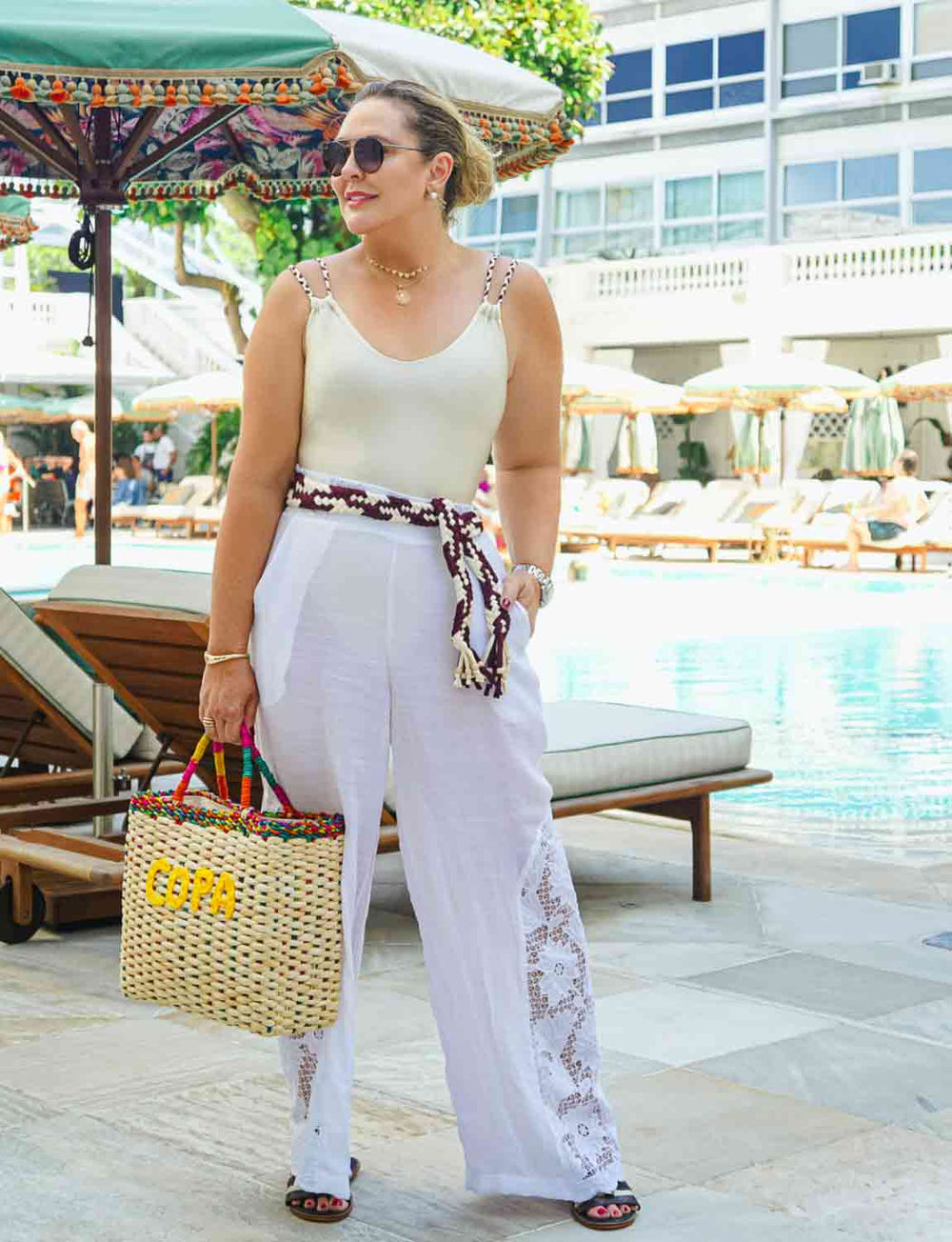 Maiô Macramê com Cinto Removível Off