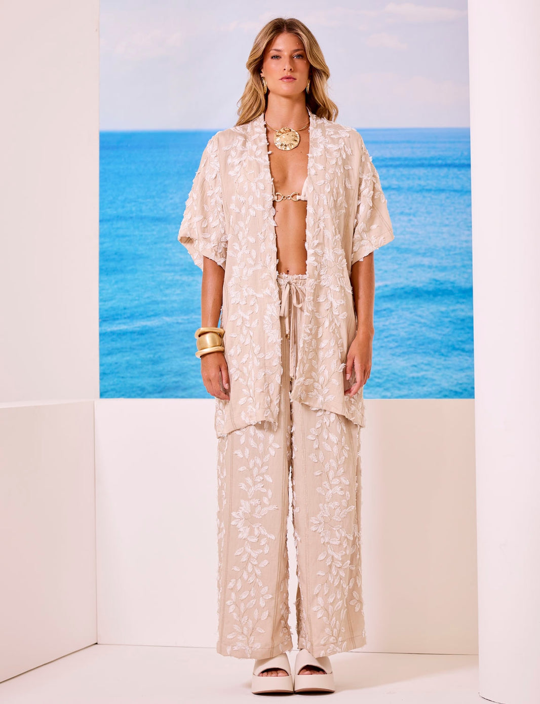 Conjunto Kimono + Calça Bordado Panarèa | 2026 |