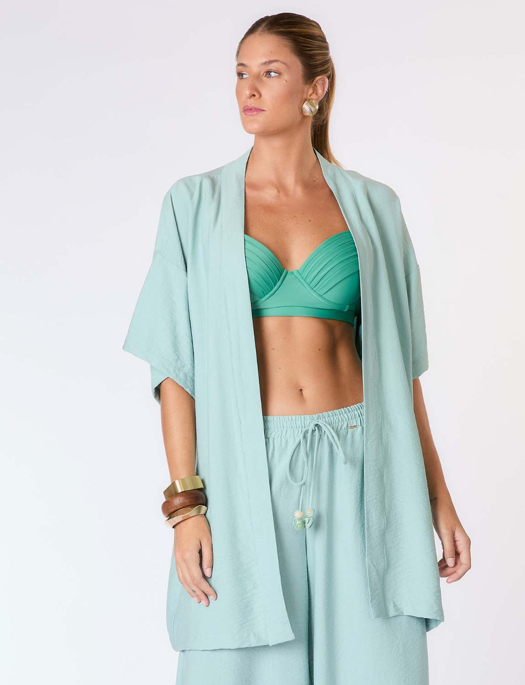 Kimono Estruturado Liso Lazúli  