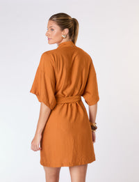 Kimono Estruturado Liso Conhaque