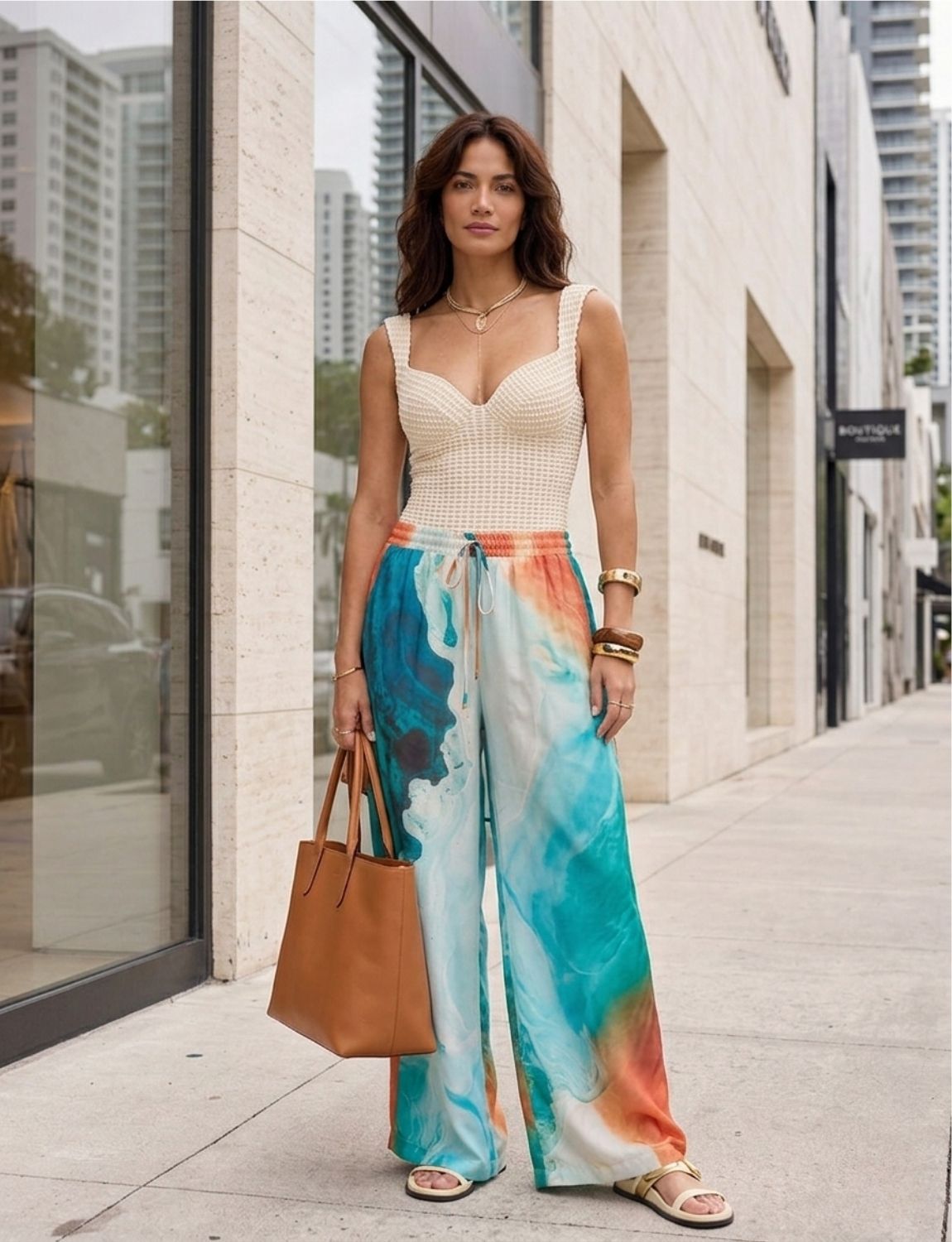 Look Completo Maiô Aro Marroquino +  Calça Fluida Isla