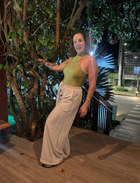 Maiô Halter Modelador Pistache