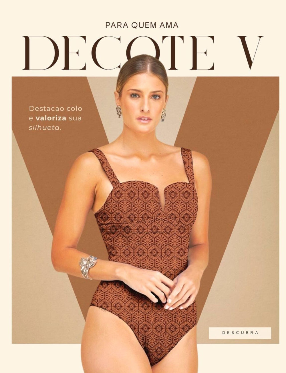 Maiô Decote V Textura Firenze